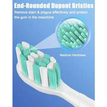 Toothbrush Replacement Heads for Philips Sonicare ProtectiveClean DailyClean Electric Toothbrush Head 1 2 Series Plaque Control Gum 4100 5100 C1 C2 G2 Snap-on, 10 Pack