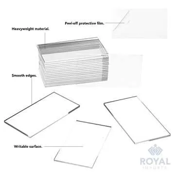 Royal Imports Place Cards Clear Acrylic Blank Plates, Table Seating Number Tiles, Custom Setting DIY Guest Name Signs Decor, Wedding, Reception, Party, Banquet, Dinner, Birthday - Rectangle - 20 pcs
