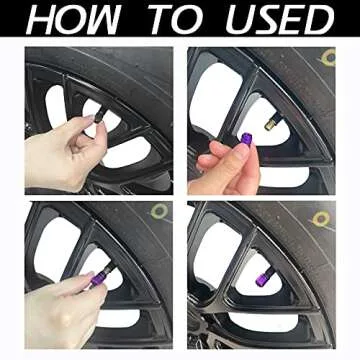 JUSTTOP Tire Valve Stem Caps - 12pcs Durable & Stylish