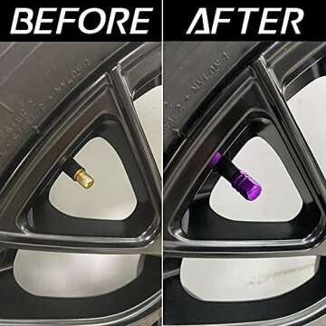 JUSTTOP Tire Valve Stem Caps - 12pcs Durable & Stylish