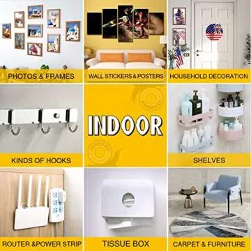 CZoffpro Double Sided Tape Heavy Duty - Clear Mounting Adhesive Two Tape, Transparent Strong Removable Stick Wall Strips Picture Carpet - Arts & Crafts Tape