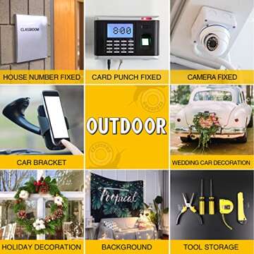 CZoffpro Double Sided Tape Heavy Duty - Clear Mounting Adhesive Two Tape, Transparent Strong Removable Stick Wall Strips Picture Carpet - Arts & Crafts Tape