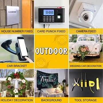 CZoffpro Double Sided Tape Heavy Duty - Clear Mounting Adhesive Two Tape, Transparent Strong Removable Stick Wall Strips Picture Carpet - Arts & Crafts Tape