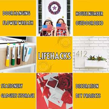 CZoffpro Double Sided Tape Heavy Duty - Clear Mounting Adhesive Two Tape, Transparent Strong Removable Stick Wall Strips Picture Carpet - Arts & Crafts Tape