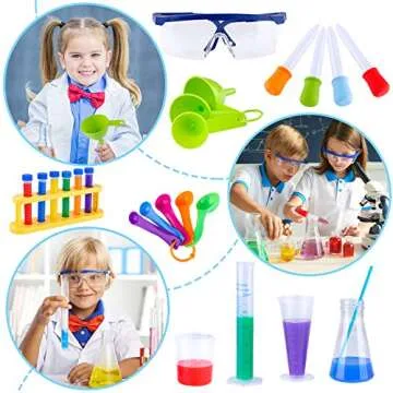 Kids Science Experiments Kit with Lab Coat for Fun Learning