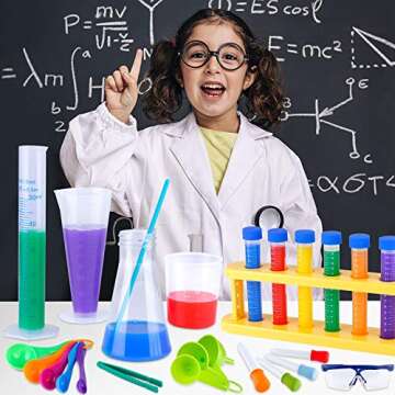 Kids Science Experiments Kit with Lab Coat for Fun Learning