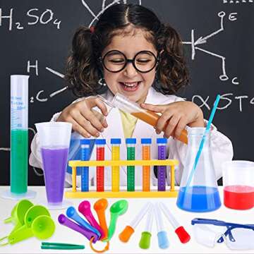 Kids Science Experiments Kit with Lab Coat for Fun Learning