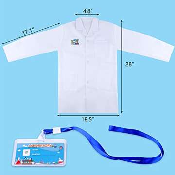 Kids Science Experiments Kit with Lab Coat for Fun Learning