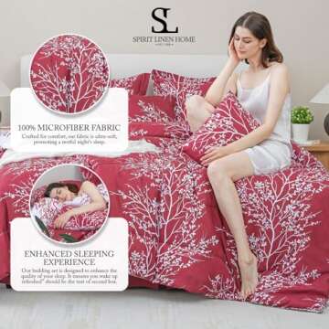 Spirit Linen Beauiful and Cozy Comforter Set Bedding Collection Baby Soft Texture Plush Bed Blanket ...