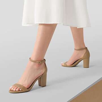 DREAM PAIRS Chunky Low Heel Sandals for Summer Style