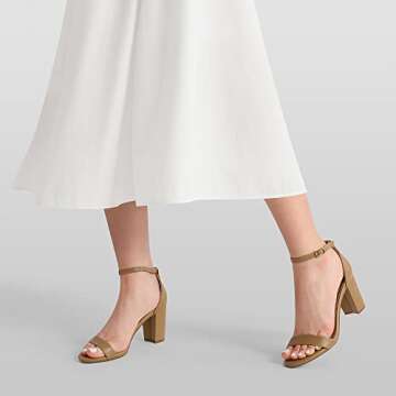 DREAM PAIRS Chunky Low Heel Sandals for Summer Style