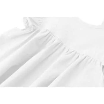Dutebare Toddler Cotton Linen Ruffle Dress for Girls