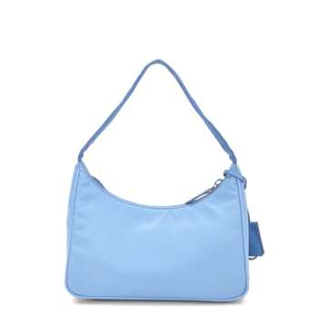 Prada, Pre-Loved Blue Tessuto Re-Edition 2000 Hobo Mini, Blue