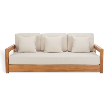 Stylish Brazilian Teak Outdoor Sofa for Luxury Comfort