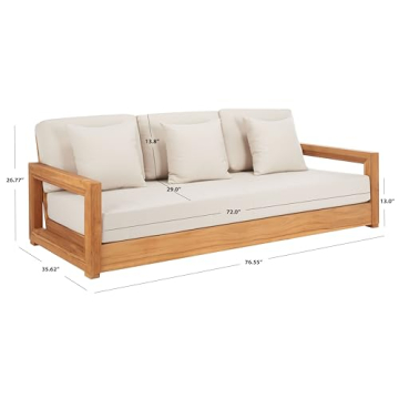 Stylish Brazilian Teak Outdoor Sofa for Luxury Comfort