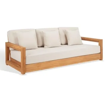Stylish Brazilian Teak Outdoor Sofa for Luxury Comfort