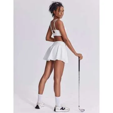 Stylish PINSPARK Women's Tennis Skirt with Pockets