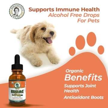 Essiac for Pets | USDA Organic | Daily Drops for Immune Support and Longevity | Pre-Measured Dropper | Alcohol Free Concentrated Formula | 2oz (59ml)