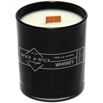 Wax and Wick 12oz Scented Candle - Masculine Scented Gift for Men, Made in USA
