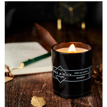 Bold Masculine Scented Candle for Men, 100% Soy Wax