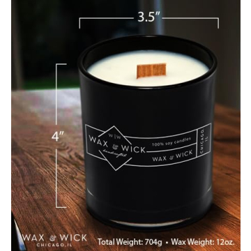 Bold Masculine Scented Candle for Men, 100% Soy Wax