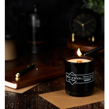 Bold Masculine Scented Candle for Men, 100% Soy Wax
