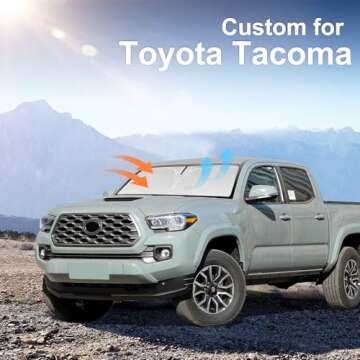 for Toyota Tacoma 2016-2023 2024 2025 Sun Shade Sunshade Windshield Cover - 4 Layers Front Window Sh...