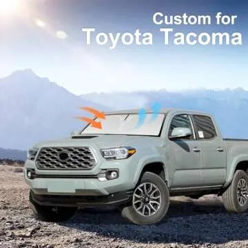 for Toyota Tacoma 2016-2023 2024 2025 Sun Shade Sunshade Windshield Cover - 4 Layers Front Window Sh...