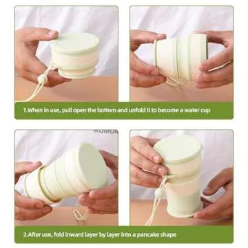 MANMOON Collapsible Travel Cups for Camping and Hiking
