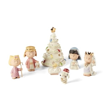 Lenox Peanuts 7-Piece Christmas Pageant Figurines, Multicolor