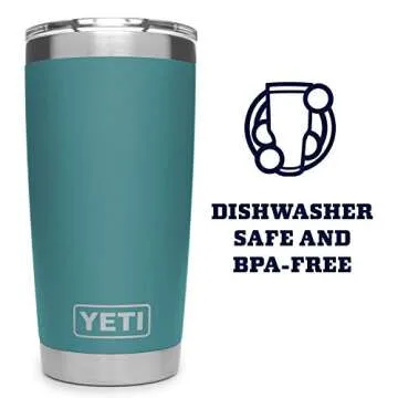 YETI Rambler 20 oz Tumbler, Stainless Steel, Vacuum Insulated with MagSlider Lid, River Green
