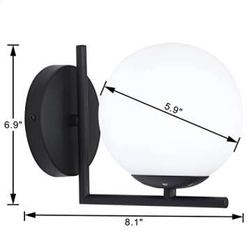 JAGEZ Mid-Century Modern Wall Sconce Light