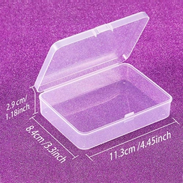 SATINIOR 12 Pack Clear Plastic Storage Boxes for Beads and Crafts