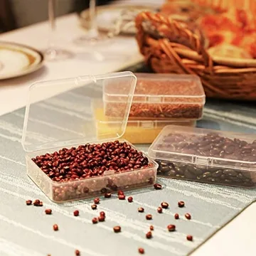 SATINIOR 12 Pack Clear Plastic Storage Boxes for Beads and Crafts