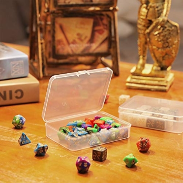 SATINIOR 12 Pack Clear Plastic Storage Boxes for Beads and Crafts