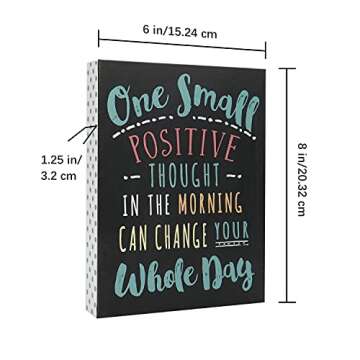 SANY DAYO HOME One Small Positive Thought in The Morning Can Change Your Whole Day 6 x 8 inches Insp...