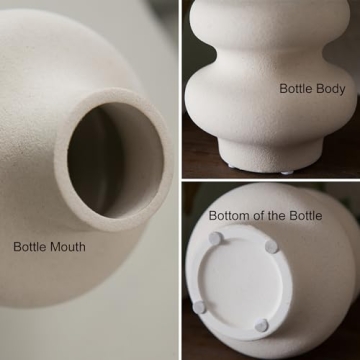 Off White Ceramic Vase Set for Modern Home Decor
