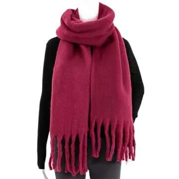 Shop AUSEKALY Colorful Oversized Blanket Winter Scarf