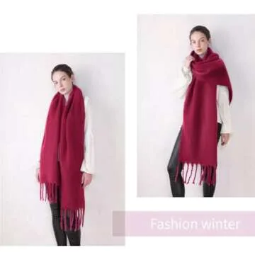 Shop AUSEKALY Colorful Oversized Blanket Winter Scarf