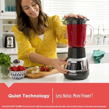 BLACK+DECKER Quiet Blender with Personal Cyclone Jar
