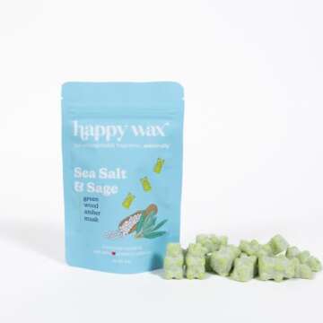 Happy Wax Beach Mix Collection Scented Natural Soy Wax Melts – 6 Total Oz. of Scented Wax Melts, C...