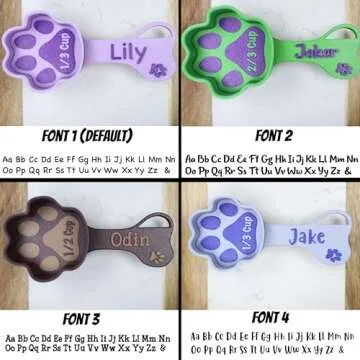 Personalized Dog Food Scoop Custom Scooper Pet Kibble Scoop Food Dispenser Dog Measuring Cup Custom Pet Accessories Gift Idea For Dog Lover (5.33oz - 2/3 Cup)