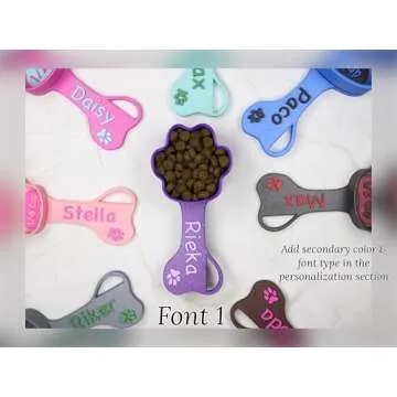 Personalized Dog Food Scoop Custom Scooper Pet Kibble Scoop Food Dispenser Dog Measuring Cup Custom Pet Accessories Gift Idea For Dog Lover (5.33oz - 2/3 Cup)