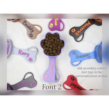 Personalized Dog Food Scoop Custom Scooper Pet Kibble Scoop Food Dispenser Dog Measuring Cup Custom Pet Accessories Gift Idea For Dog Lover (5.33oz - 2/3 Cup)