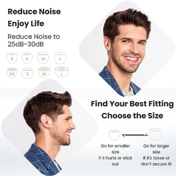 JUSTRVN Ear Plugs for Sleeping with 8 Ear Tips