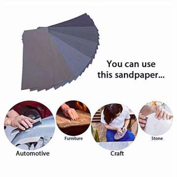 Leopard Twin-Ultra Fine Sandpaper Set 51 Pcs Assorted Grits