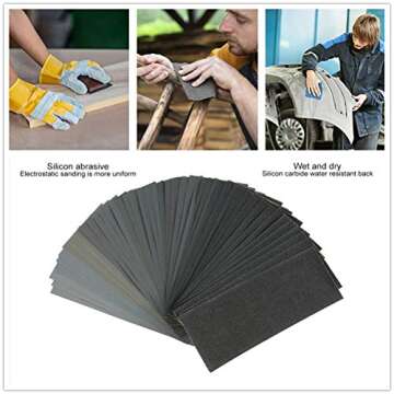 Leopard Twin-Ultra Fine Sandpaper Set 51 Pcs Assorted Grits