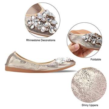 KUNWFNIX Ballet Flats: Sparkly & Comfortable Wedding Shoes