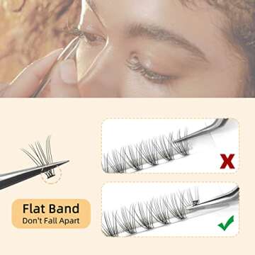 QUEWEL Cluster Lashes 240Pcs 10D+20D D Curl Mix8-14mm Lash Extensions Soft&Natural False Eyelashes Individual DIY Eyelash Extension at Home(10D+20D D MIX8-14)