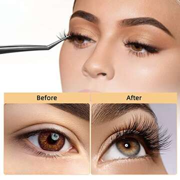 QUEWEL Cluster Lashes 240Pcs 10D+20D D Curl Mix8-14mm Lash Extensions Soft&Natural False Eyelashes Individual DIY Eyelash Extension at Home(10D+20D D MIX8-14)